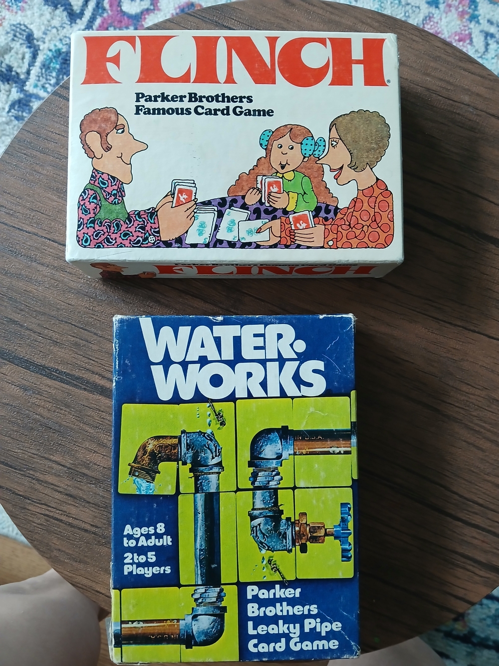 Parker Brothers Famous Vintage Card Game Flinch and waterworks   1976